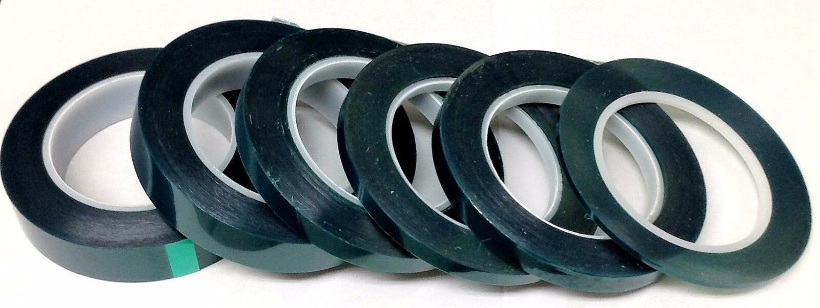 7 Rolls Green Powder Coating Anodizing Polyester Silicone Adhesive Masking Tape