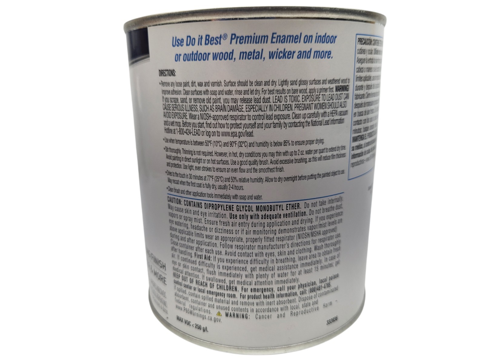 Paint Do it Best Fast Dry Acrylic Latex Gloss Premium Enamel, Navy Blue, 1 Qt.