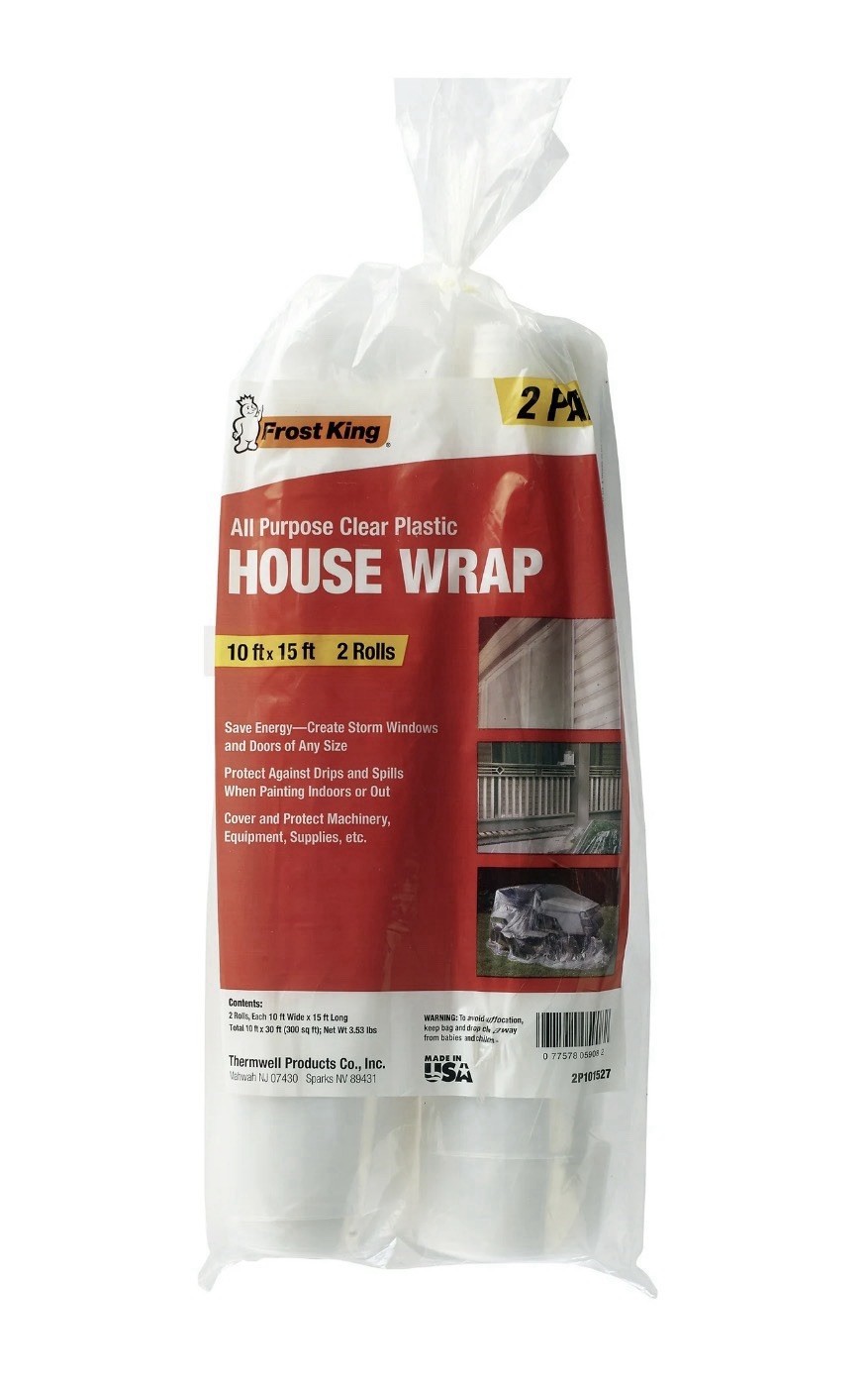 Frost King® 2P101527 All-Purpose Clear Polyethylene Sheeting 10×15 2pk New