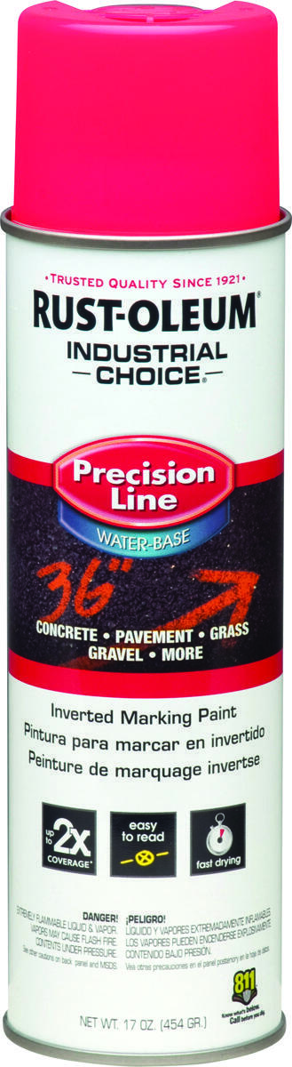 INDUSTRIAL CHOICE Marking Paint, Fluorescent Pink, 17 oz, Aerosol Can