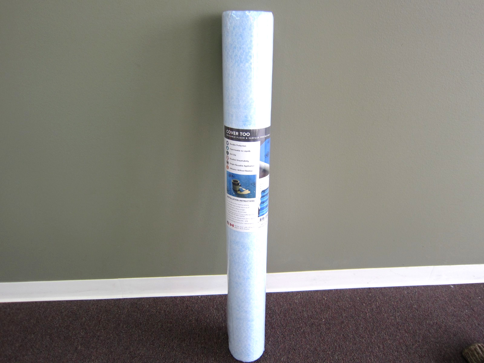 Cover Too Non-Slip Self-Adhering Reusable Film Floor & Surface Covering Protect
