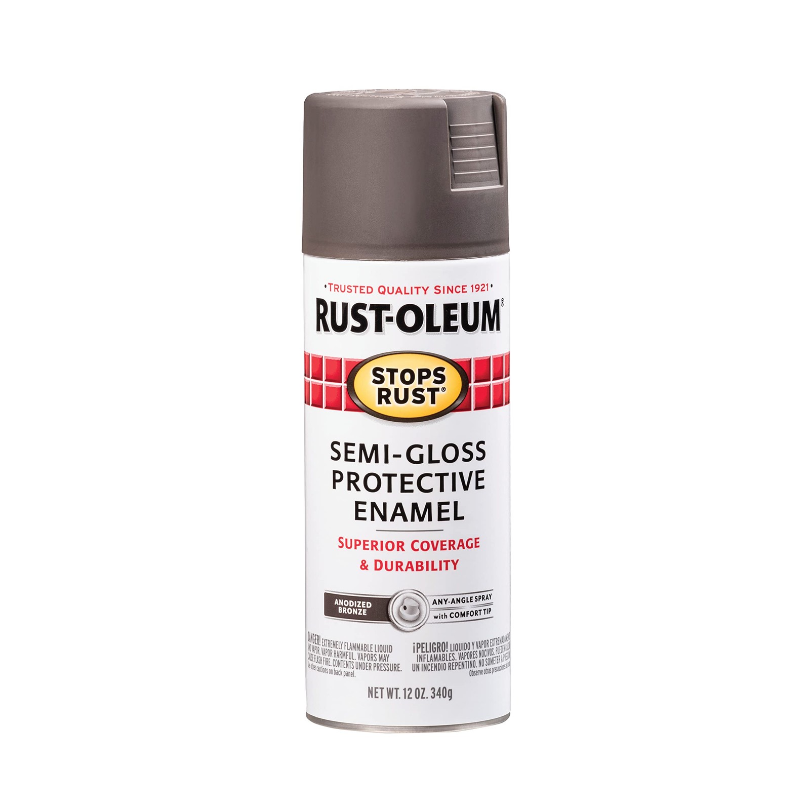 Rust-Oleum Stops Rust Spray 12 Ounce (Pack of 1), Semi-Gloss Anodized Bronze