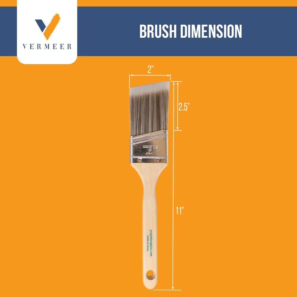 4 Pack Angle Brushes in Assorted Sizes for All Latex and Oil Paints & Stains