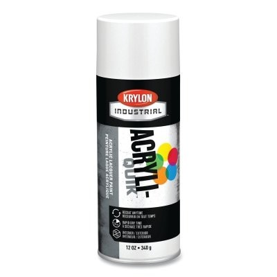 ACRYLI-QUIK™ Acrylic Lacquer Paint, 12 oz, White, Flat Pack of 6 Industrial