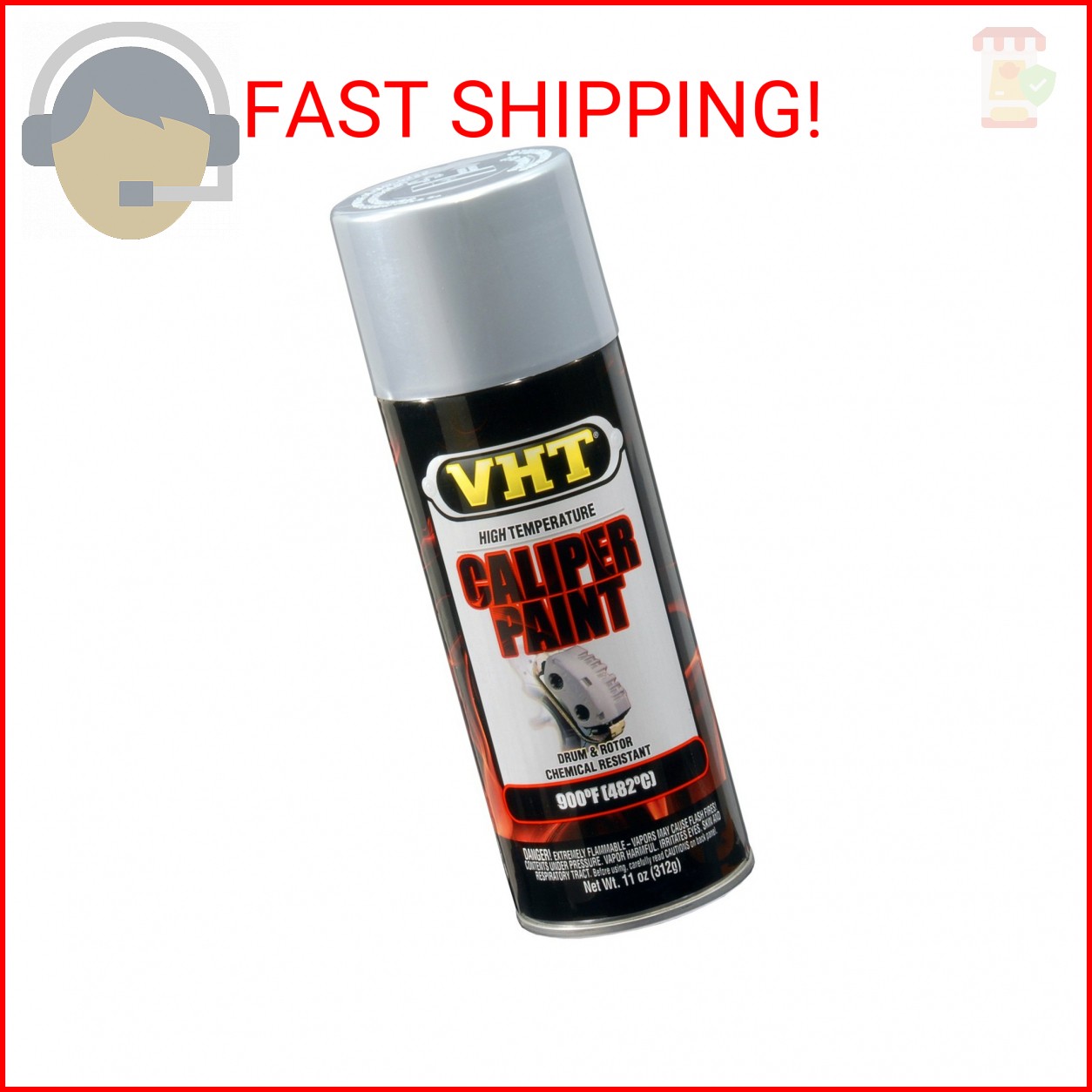 VHT SP735 Brake Caliper Spray Paint – Cast Aluminum – 11 oz Aerosol Can