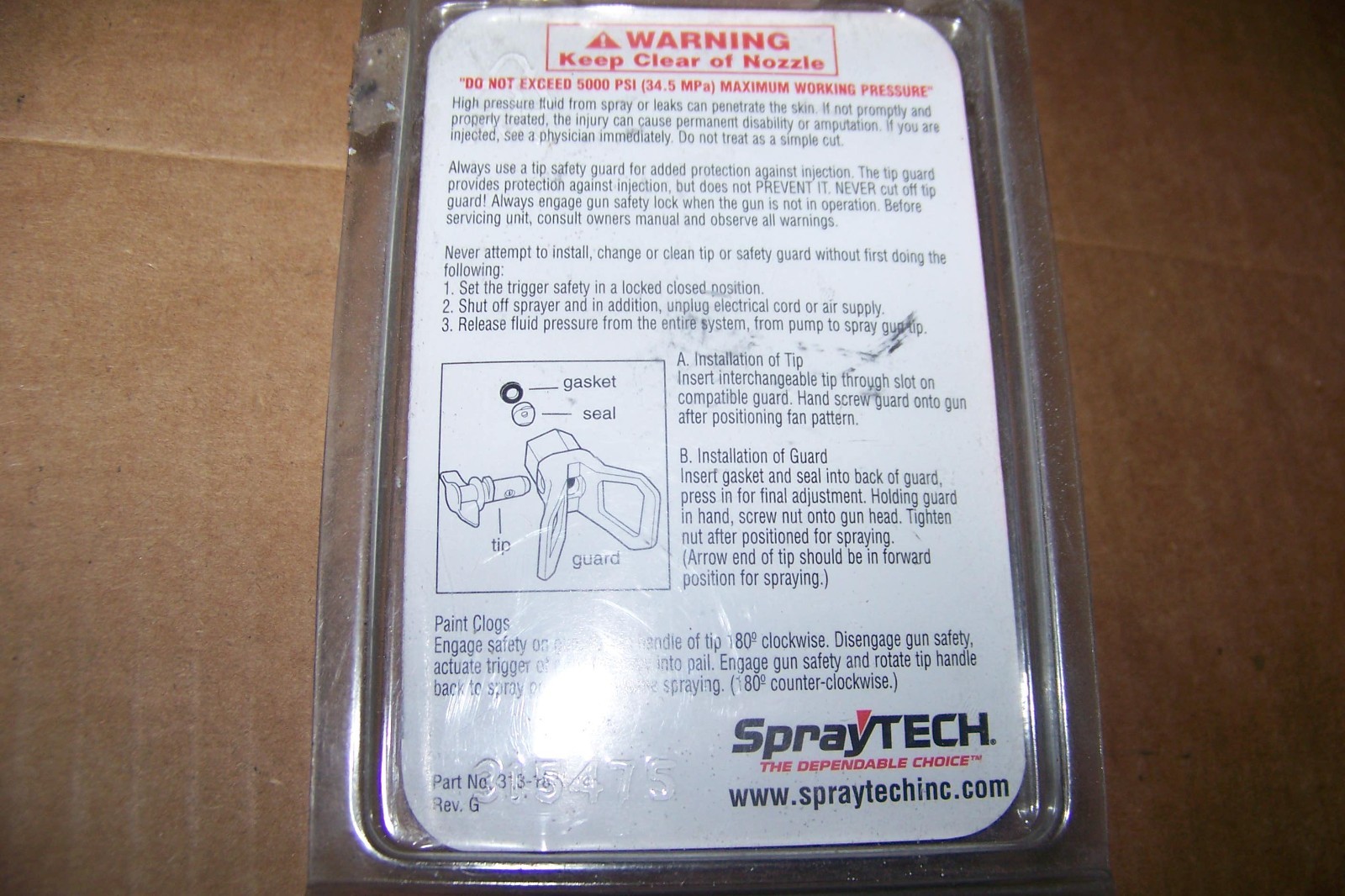 Spraytech XL-1 Reversible Tip 517 P/N 0550517 – New Old Stock