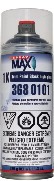 Spraymax SPM-3680102 Trim Paint, Satin Black 1 Count (Pack of 1)