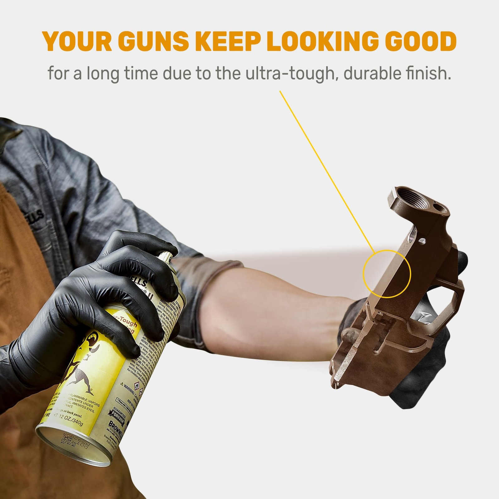 Brownells Aluma-Hyde II Epoxy Based Firearm 12 Ounce (Pack of 1), Earth Brown