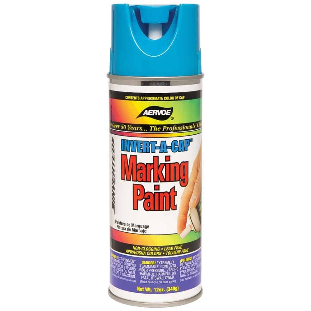 Aervoe 263 Invert-A-Cap Marking Paint. Blue – 12/pk