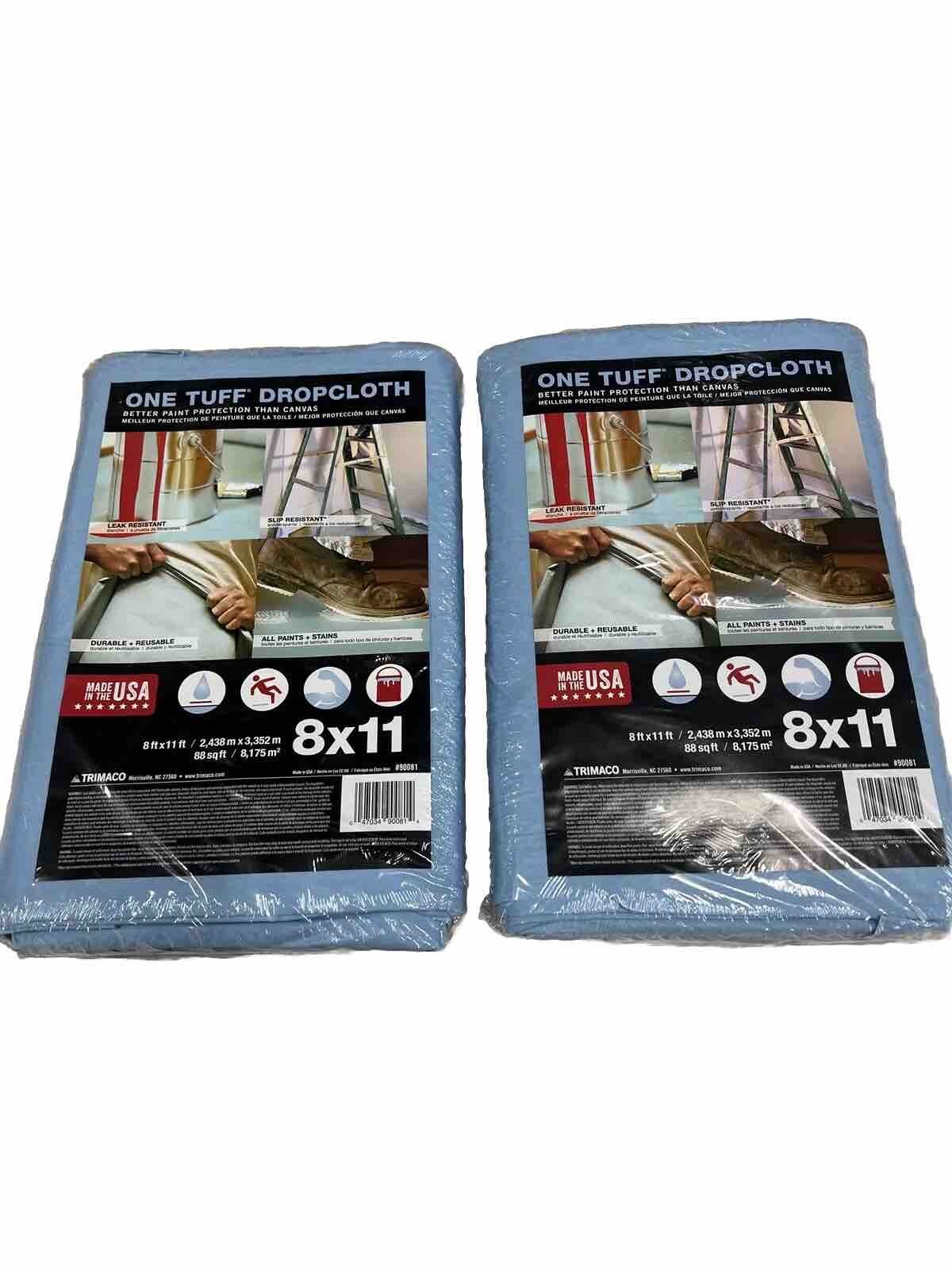Trimaco One Tuff 10 Mil Paper/Plastic 8-ft x 11-ft Drop Cloth (2 PACK)