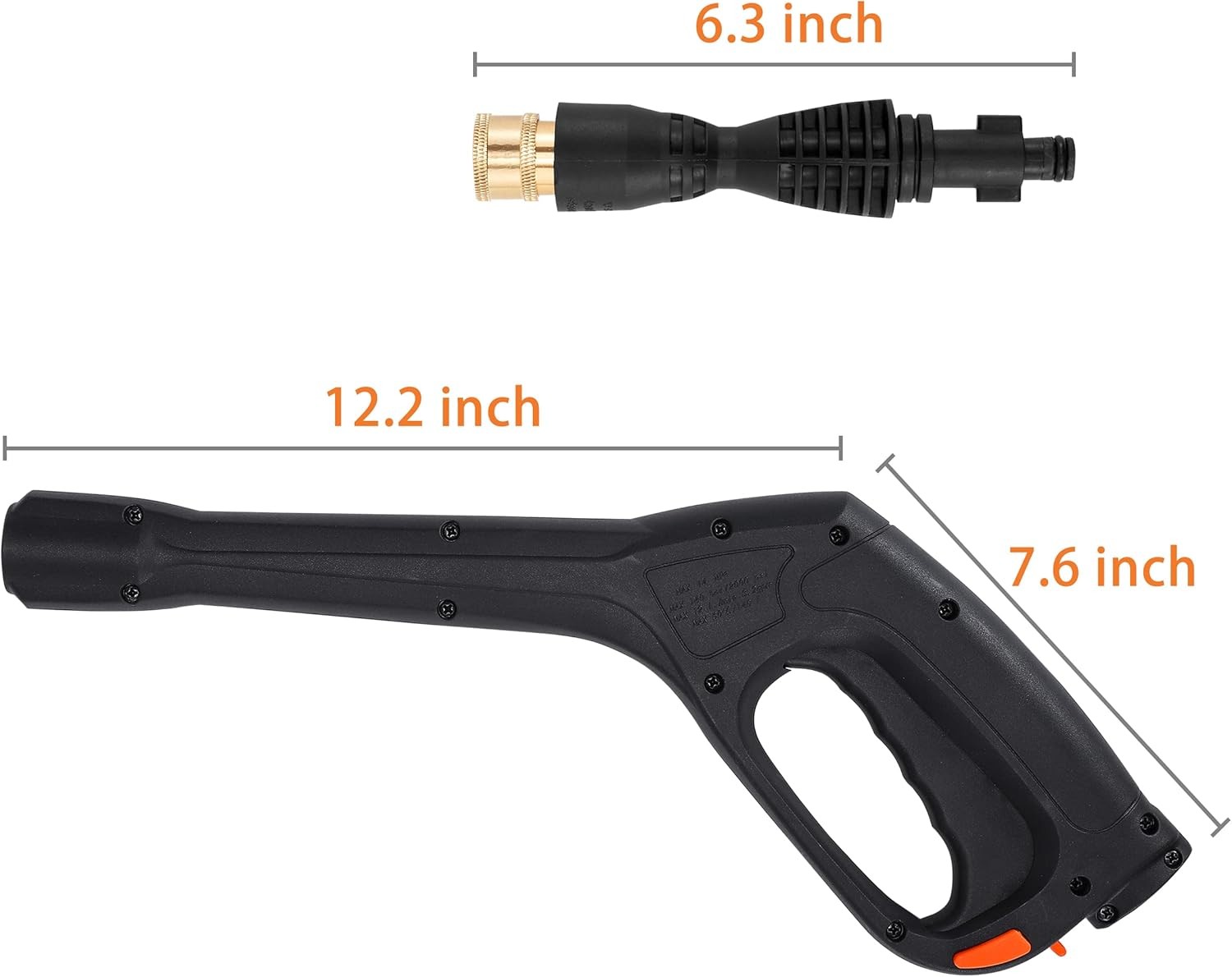 Pressure Washer Gun Kit with 5 Nozzles – Compatible Some of Black