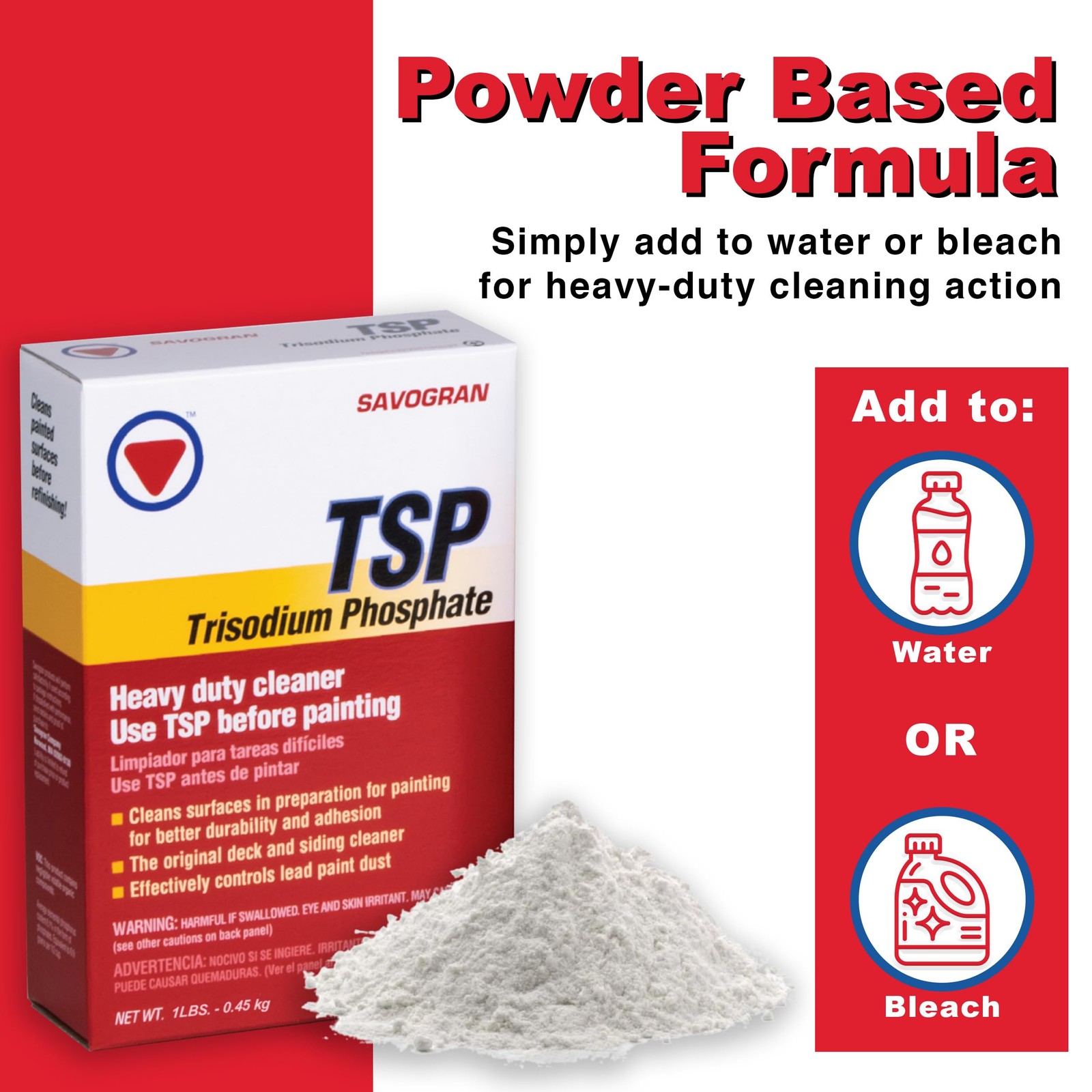 Savogran 10621 Trisodium Phosphate (TSP) 16 Ounce (Pack of 1), White Solid