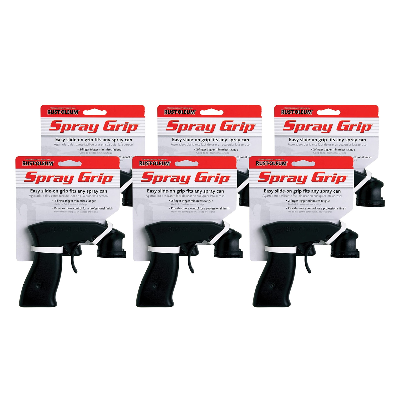 Rust-Oleum 243546-6PK Standard Spray Paint Grip, 6 1 Count Pack of 6, BLACK