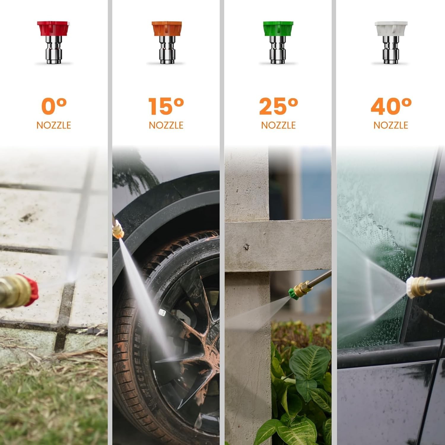 Wall Mounted Pressure Washer 2500 PSI Retractable Hose Car Patio Cleaner Silver