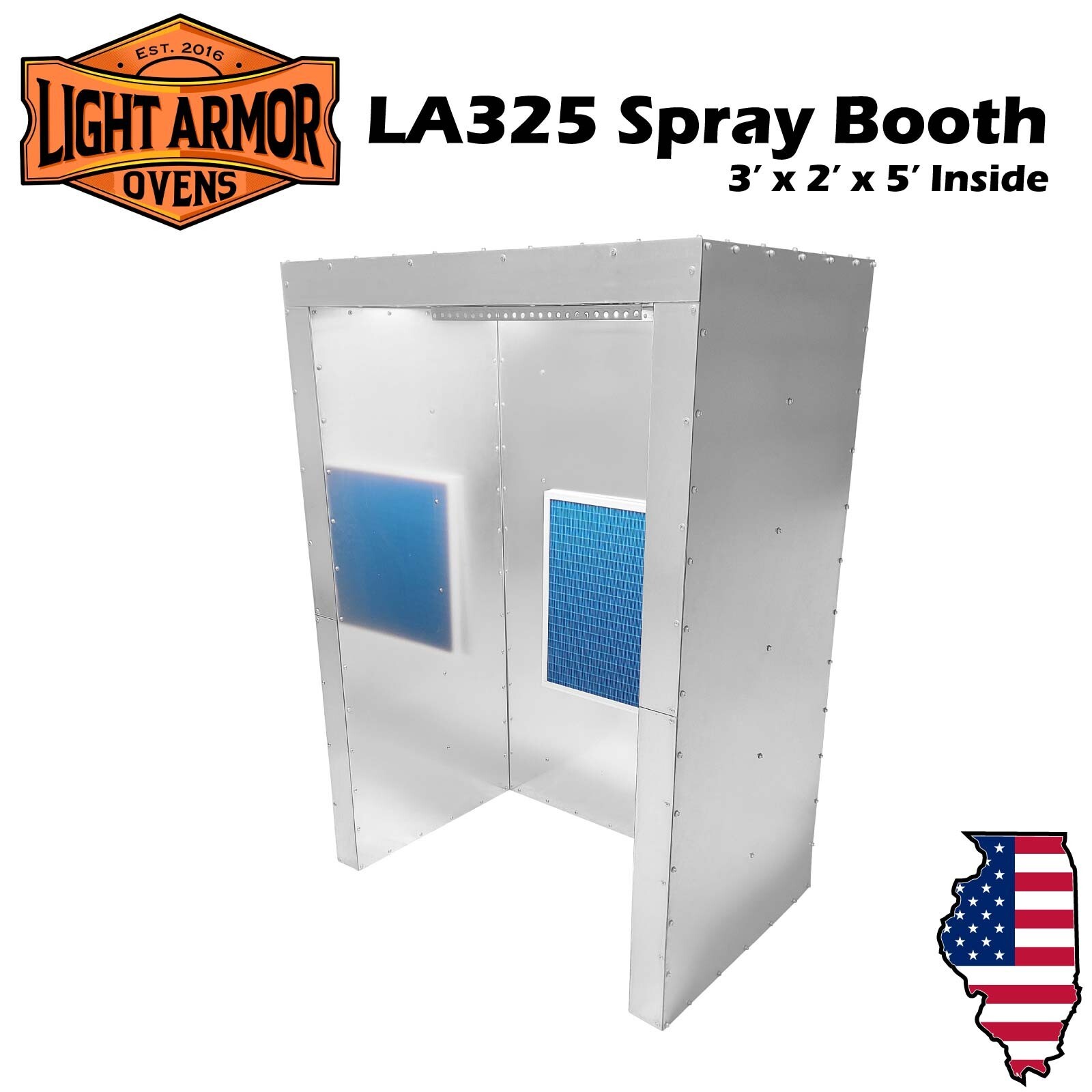 Powder Coat Spray Booth, Cerakote Spray Booth, Spray Booth (3′ x 2′ x 5′)