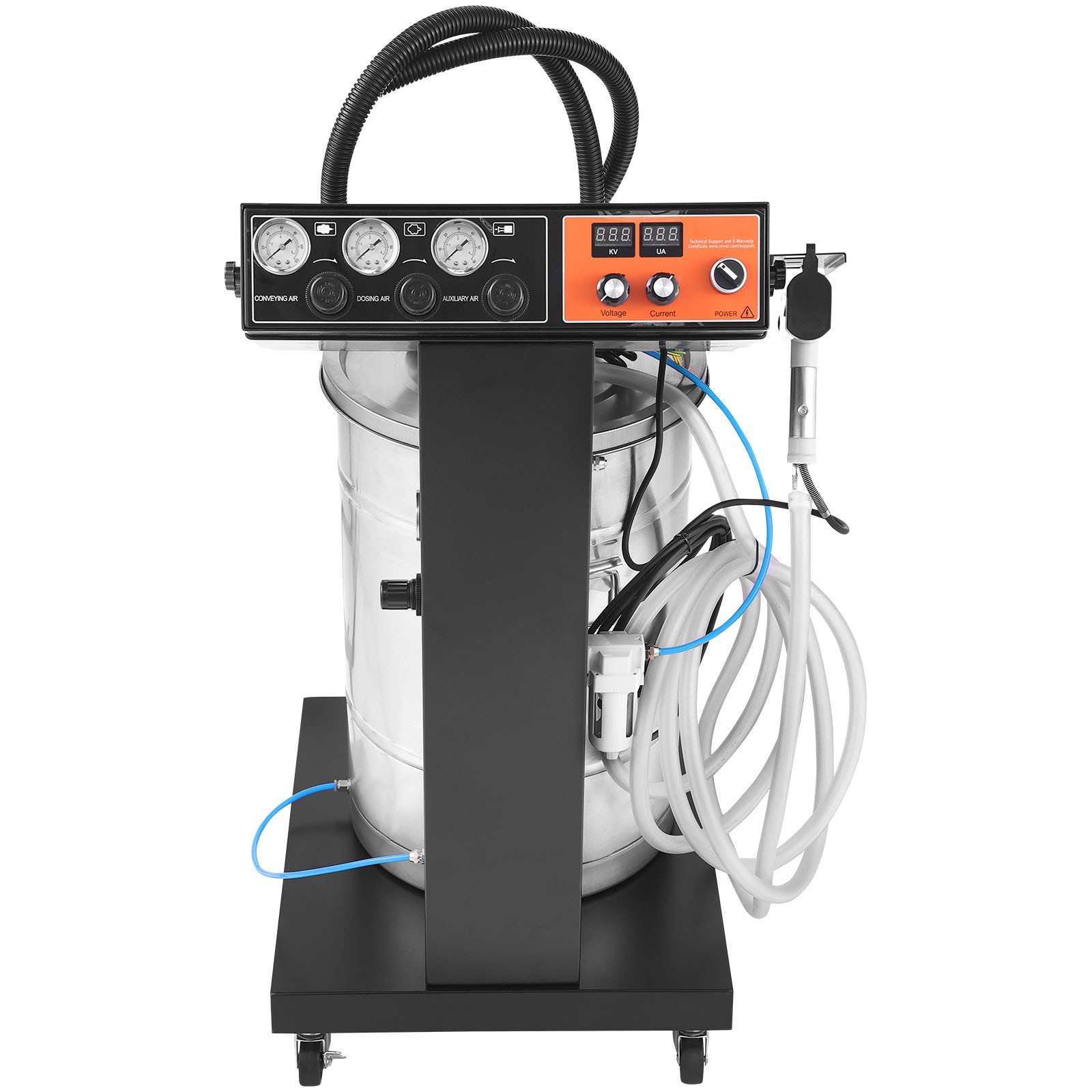 Uimoso 40W Electrostatic Powder Coating System with 100KV Output and 50L Hopper