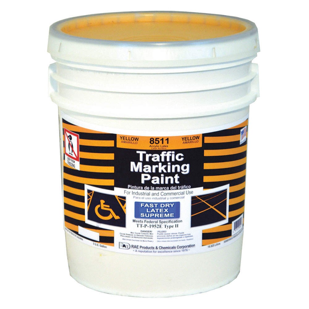 RAE 8511 Traffic Zone Marking Paint,5 gal,Yellow 6GAN2