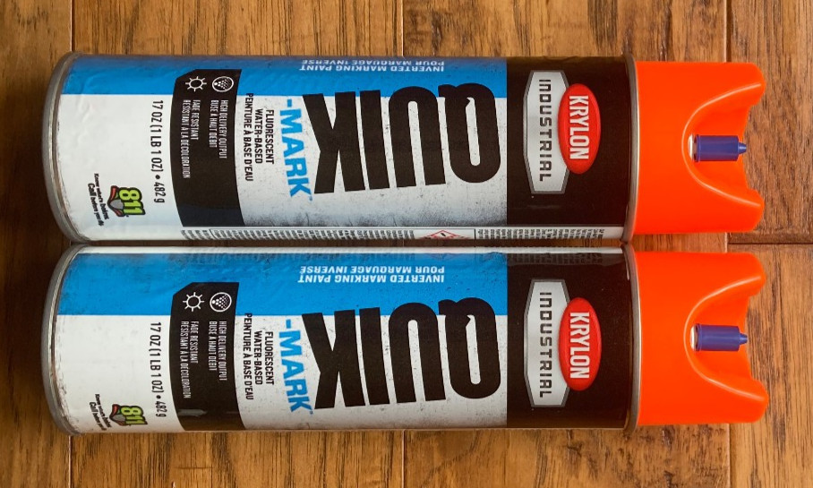 Qty 2 Krylon Industrial A03700004 Fluorescent Orange Inverted Marking Paint 17oz