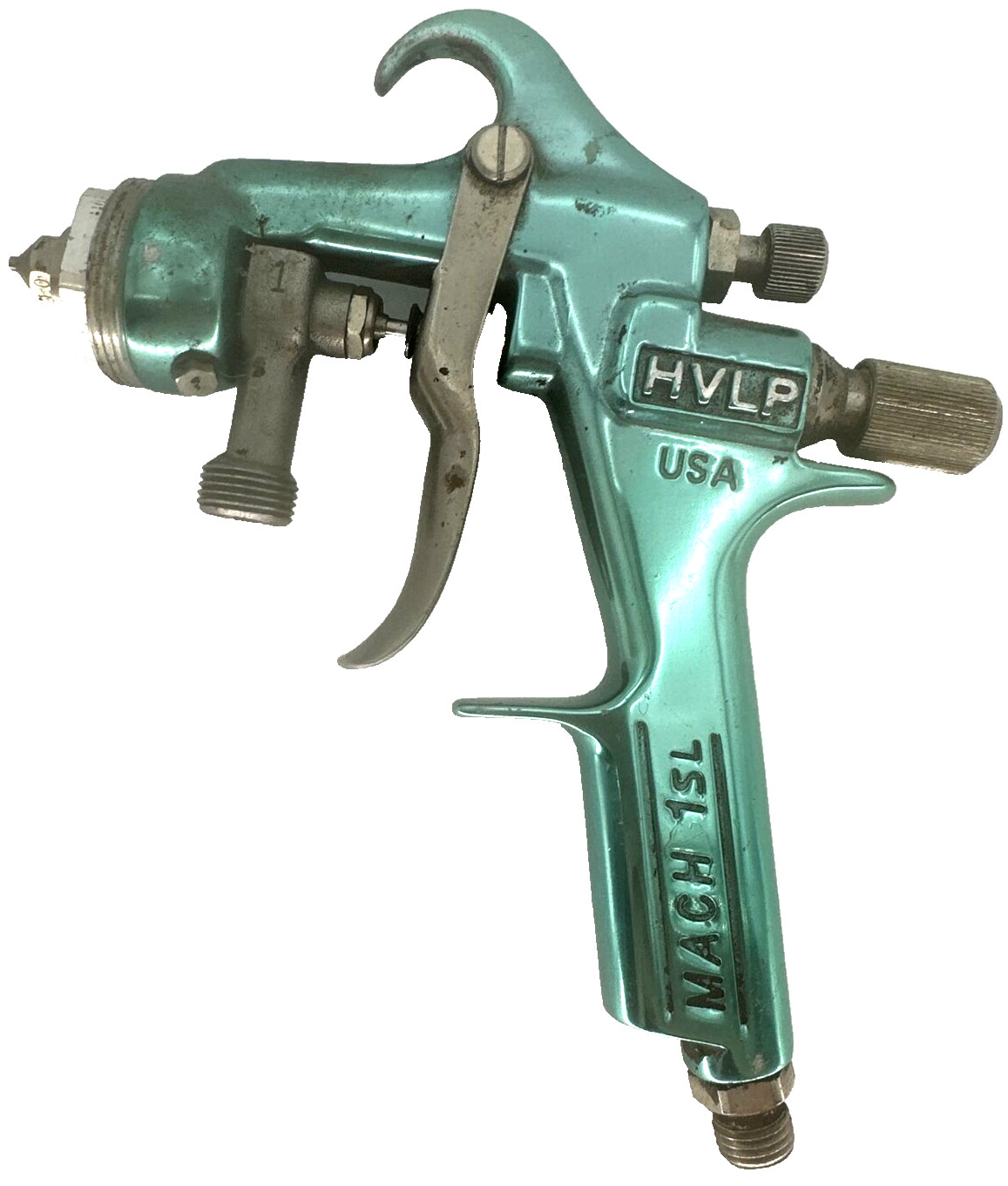Binks Mach 1SL HVLP Air Spray Gun, No Nozzle, Adjustable Flow, used (AA3)