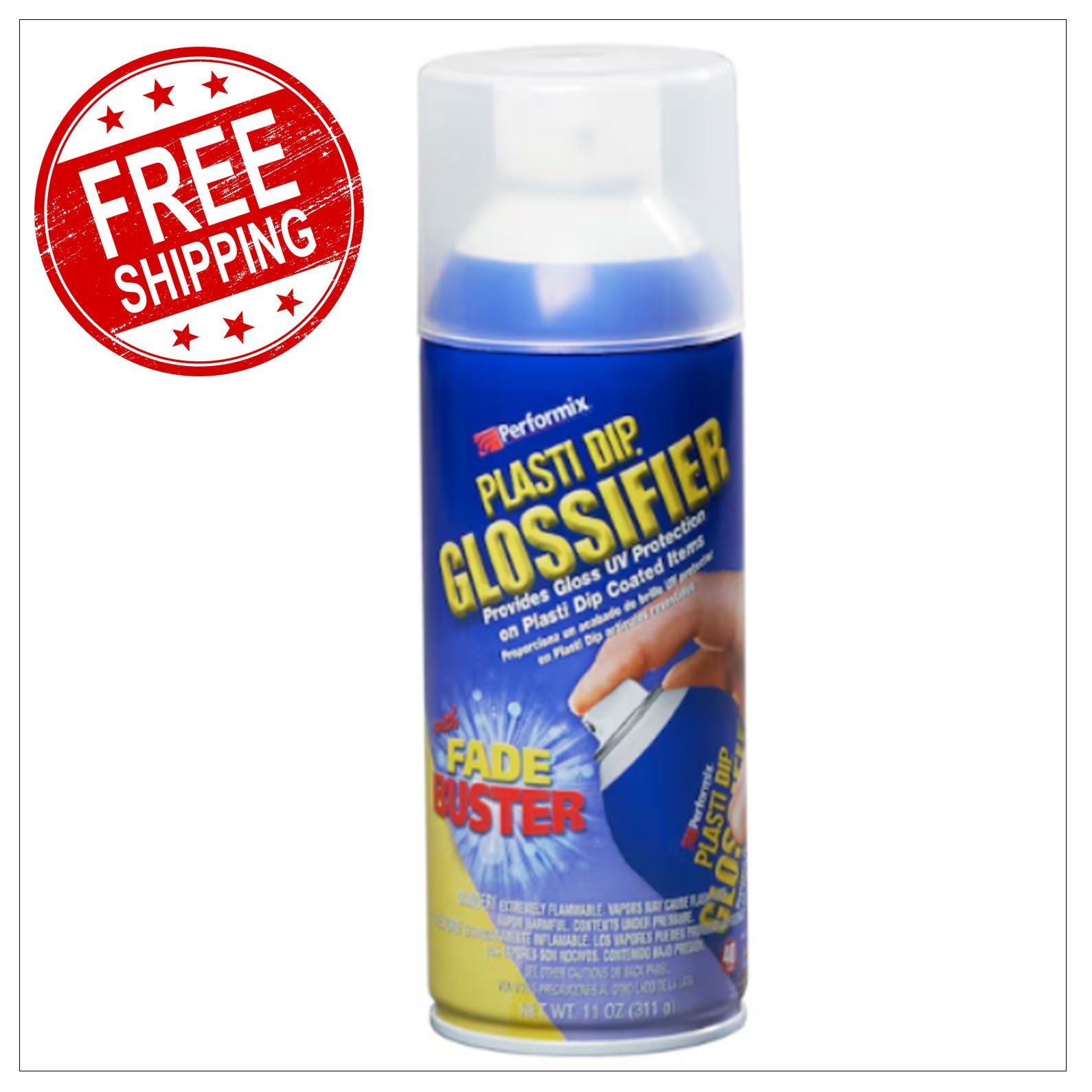 Plasti Dip 11212-6 Flexible Glossifier Clear Multi-Purpose Rubber Coating 11 oz