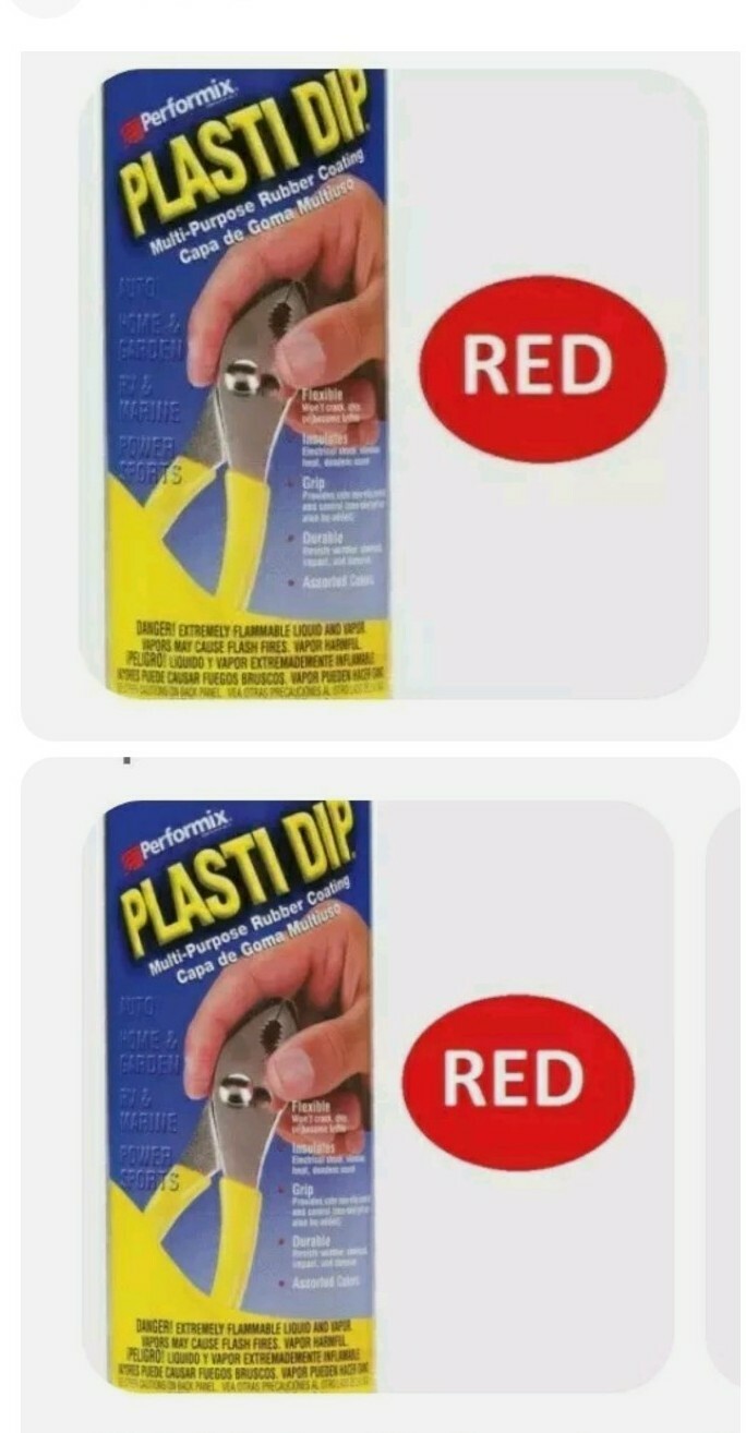 2 Cans RED 14.5oz Performix PLASTI DIP Plastic Multi Rubber Grip Coating