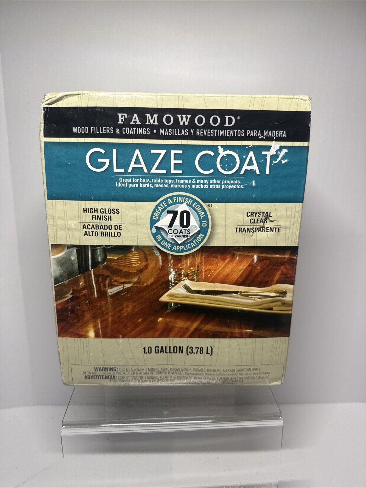 FamoWood Glaze Coat Kit – 1 Gallon, Clear Coat