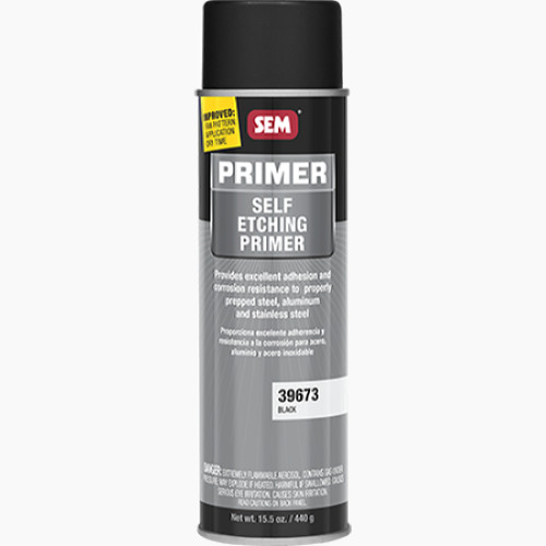 SEM 39673, Self-Etching Primer, Black, 20oz Aerosol Can, 1ea